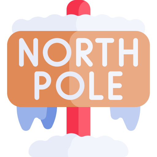Северный полюс Kawaii Flat иконка
