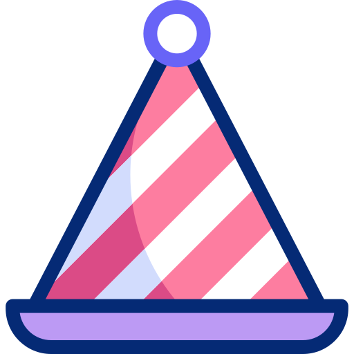sombrero de fiesta Basic Accent Lineal Color icono