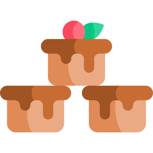 brownie Kawaii Flat icoon