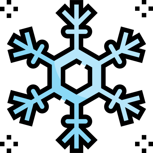 sneeuwvlok Detailed Straight Lineal color icoon