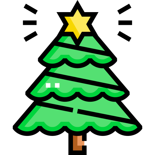 drzewko świąteczne Detailed Straight Lineal color ikona