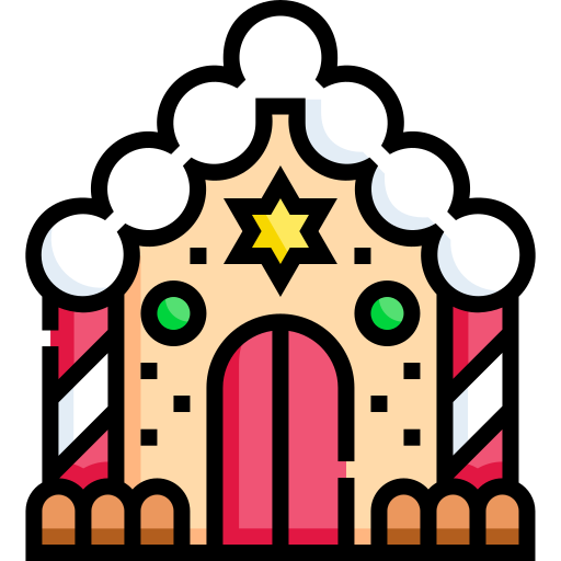 Gingerbread house Detailed Straight Lineal color icon