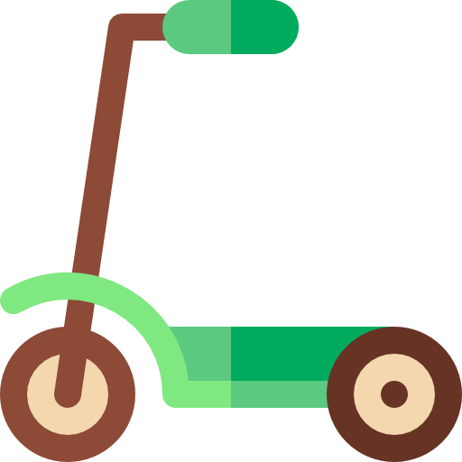 scooter Basic Rounded Flat icono