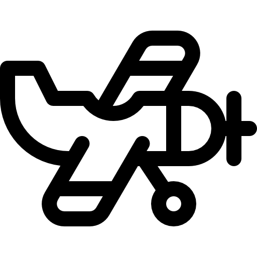 avion Basic Rounded Lineal Icône