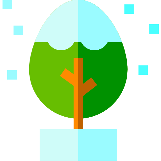 Árbol Basic Straight Flat icono