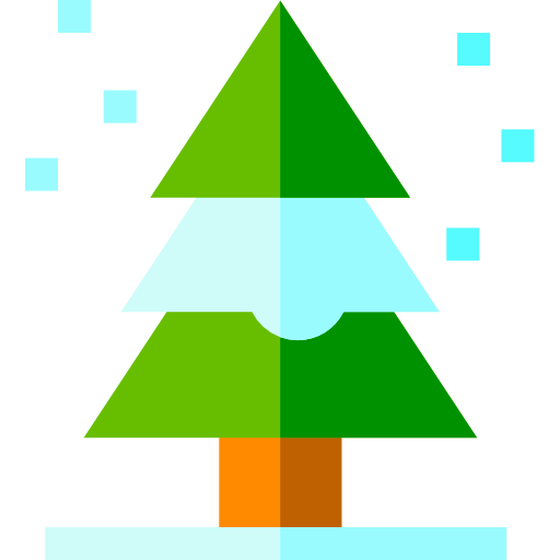 Рождественская елка Basic Straight Flat иконка