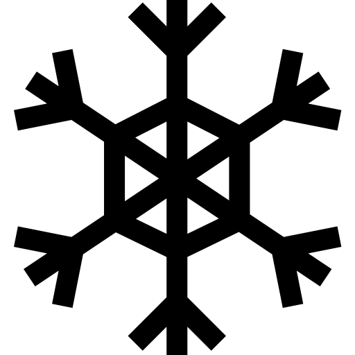 sneeuwvlok Basic Straight Lineal icoon