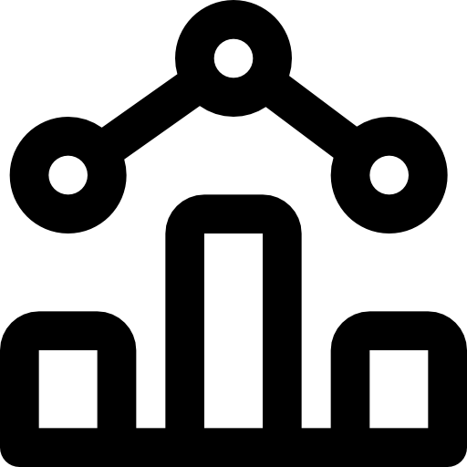 Bar chart bqlqn Lineal icon