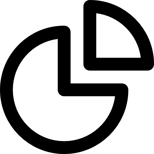 Pie chart bqlqn Lineal icon