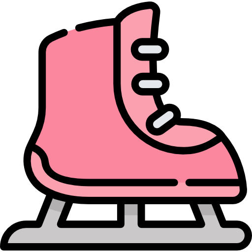 Ice skate Kawaii Lineal color icon