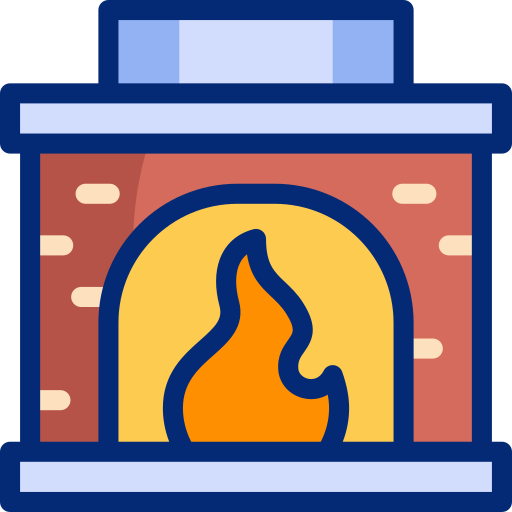 Fireplace Basic Accent Lineal Color icon