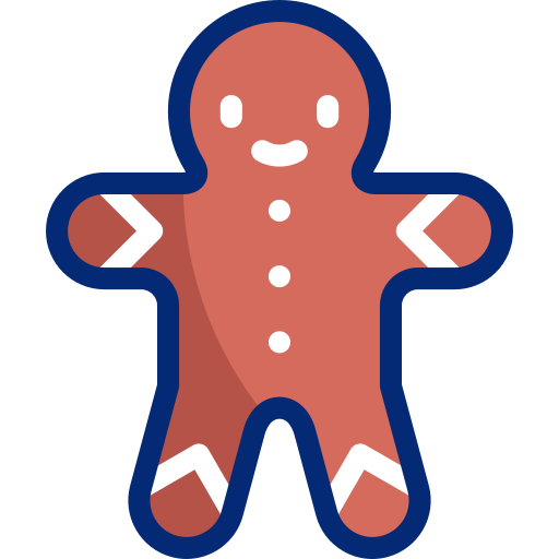 Gingerbread man Basic Accent Lineal Color icon