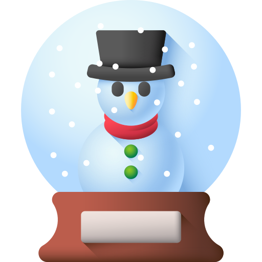 Śnieżna kula 3D Color ikona