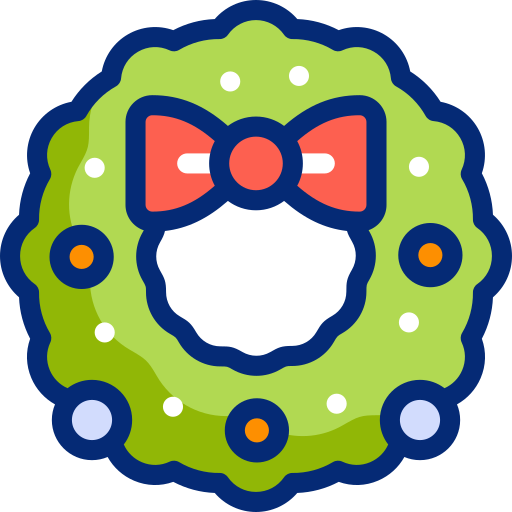 Christmas wreath Basic Accent Lineal Color icon