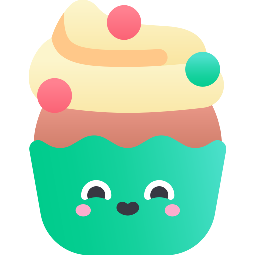 Cupcake Kawaii Star Gradient icon