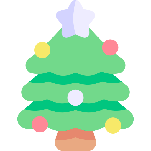 weihnachtsbaum Kawaii Flat icon