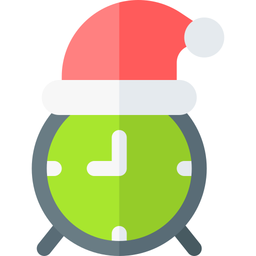 Рождественские часы Basic Rounded Flat иконка