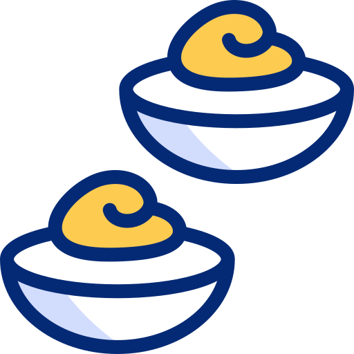 Deviled eggs Basic Accent Lineal Color icon
