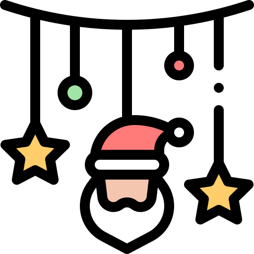Christmas decoration Detailed Rounded Lineal color icon