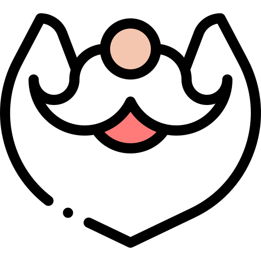 Beard Detailed Rounded Lineal color icon