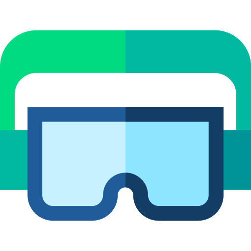 Ski goggles Basic Straight Flat icon