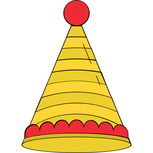 gorra de cumpleaños Generic color lineal-color icono