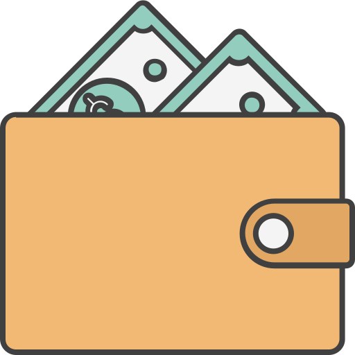 portafoglio porta banconote Generic color lineal-color icona