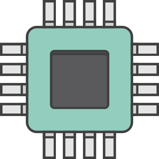 microprocesseur Generic color lineal-color Icône
