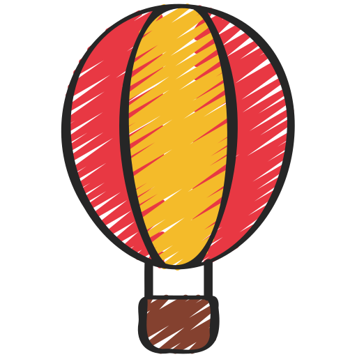 Hot air balloon Juicy Fish Sketchy icon