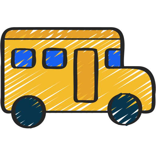 School bus Juicy Fish Sketchy icon