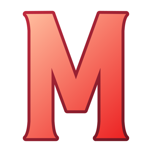letra m Generic gradient lineal-color icono