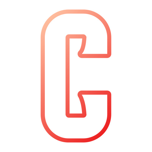 lettera c Generic gradient outline icona