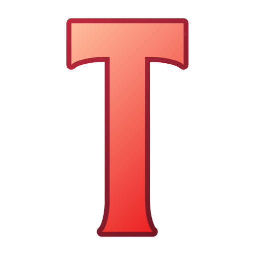 litera t Generic gradient lineal-color ikona