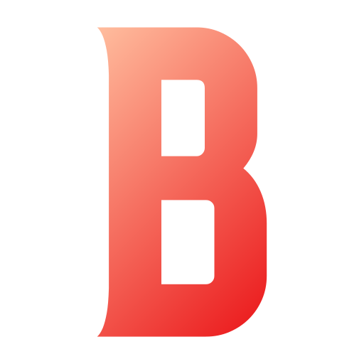 lettera b Generic gradient fill icona