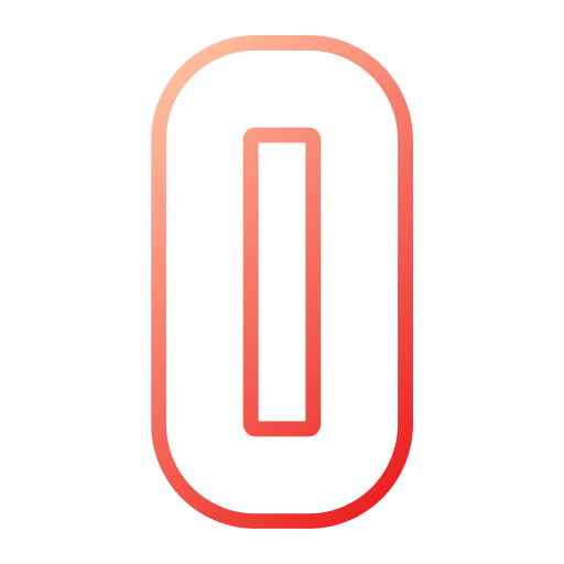 文字o Generic gradient outline icon