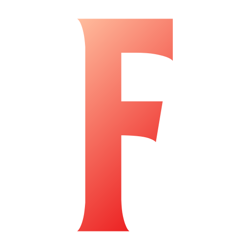 letra f Generic gradient fill icono