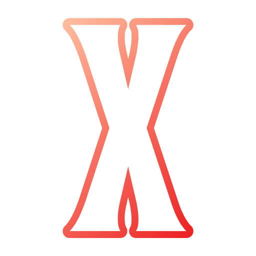 letra x Generic gradient outline icono