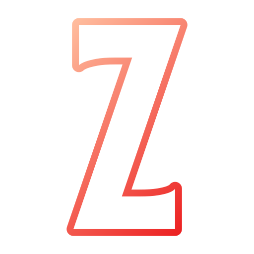 lettera z Generic gradient outline icona