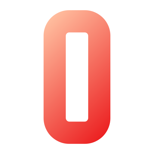 Letter o Generic gradient fill icon