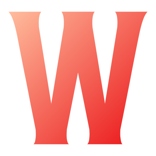 letter w Generic gradient fill icoon