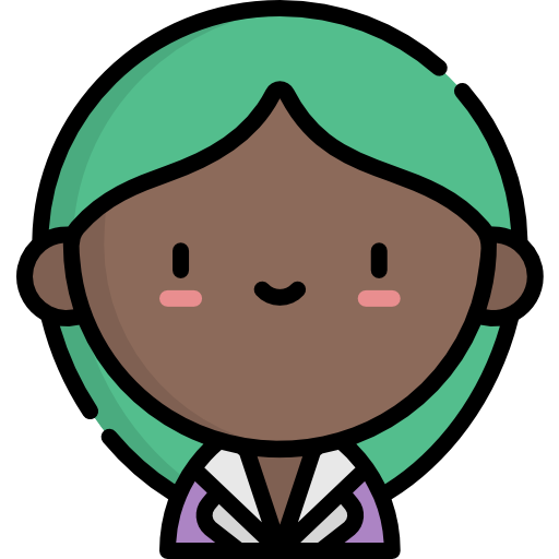 mujer de negocios Kawaii Lineal color icono