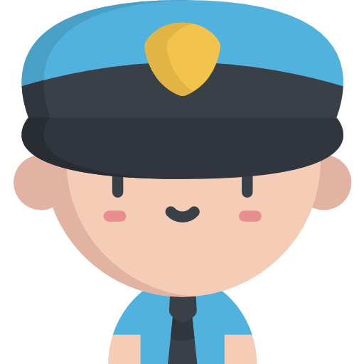 警察 Kawaii Flat icon