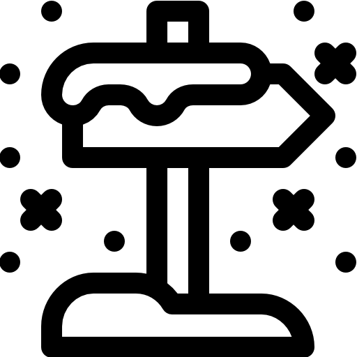 drogowskaz Basic Rounded Lineal ikona