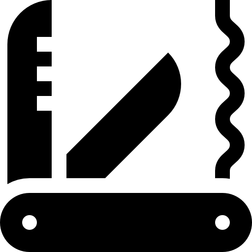 szwajcarski scyzoryk Basic Straight Filled ikona