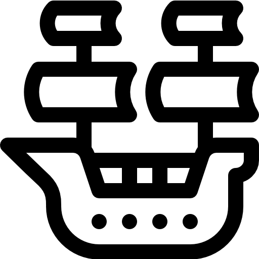 statek Basic Rounded Lineal ikona