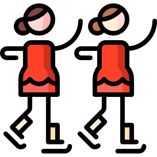 eislaufen Puppet Characters Lineal Color icon