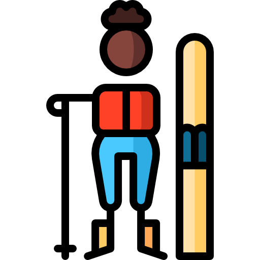 snowboard Puppet Characters Lineal Color icon