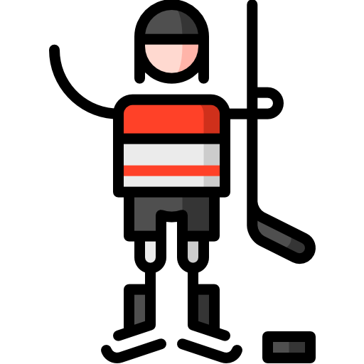 Ice hockey Puppet Characters Lineal Color icon