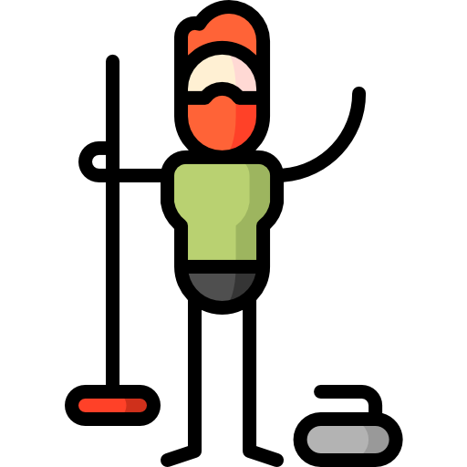 Curling Puppet Characters Lineal Color icon