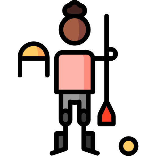 Broomball Puppet Characters Lineal Color icon